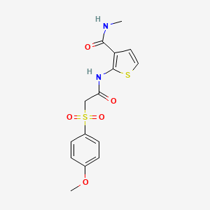 2-(2-((4-methoxyphenyl)sulfonyl)acetamido)-N-methylthiophene-3-carboxamide