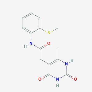2-(6-methyl-2,4-dioxo-1,2,3,4-tetrahydropyrimidin-5-yl)-N-(2-(methylthio)phenyl)acetamide