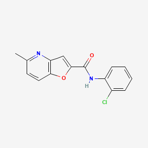 molecular formula C15H11ClN2O2 B2643620 N-(2-氯苯基)-5-甲基呋喃[3,2-b]吡啶-2-甲酰胺 CAS No. 941969-35-3