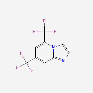 molecular formula C9H4F6N2 B2643624 5,7-双(三氟甲基)咪唑并[1,2-a]吡啶 CAS No. 882747-98-0