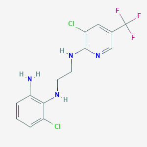 3-chloro-N~2~-(2-{[3-chloro-5-(trifluoromethyl)-2-pyridinyl]amino}ethyl)-1,2-benzenediamine