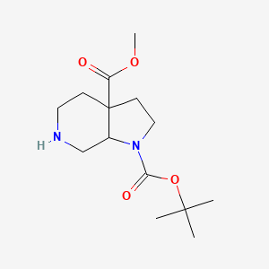 molecular formula C14H24N2O4 B2643643 Methyl 7-boc-4,7-Diazabicyclo[4,3,0]nonane-1-carboxylate CAS No. 1334412-70-2