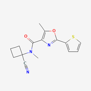 N-(1-cyanocyclobutyl)-N,5-dimethyl-2-(thiophen-2-yl)-1,3-oxazole-4-carboxamide