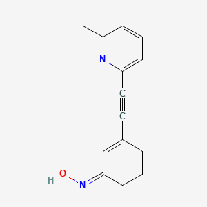 molecular formula C14H14N2O B2643657 (NZ)-N-[3-[2-(6-methylpyridin-2-yl)ethynyl]cyclohex-2-en-1-ylidene]hydroxylamine CAS No. 849469-03-0