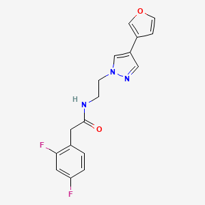 molecular formula C17H15F2N3O2 B2643658 2-(2,4-difluorophenyl)-N-(2-(4-(furan-3-yl)-1H-pyrazol-1-yl)ethyl)acetamide CAS No. 2034330-54-4