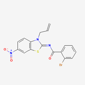 (Z)-N-(3-allyl-6-nitrobenzo[d]thiazol-2(3H)-ylidene)-2-bromobenzamide