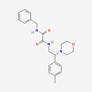 molecular formula C22H27N3O3 B2643669 N1-苄基-N2-(2-吗啉-2-(对甲苯基)乙基)草酰胺 CAS No. 941976-18-7