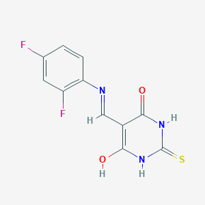 5-(((2,4-difluorophenyl)amino)methylene)-2-thioxodihydropyrimidine-4,6(1H,5H)-dione