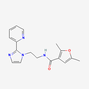 2,5-dimethyl-N-(2-(2-(pyridin-2-yl)-1H-imidazol-1-yl)ethyl)furan-3-carboxamide