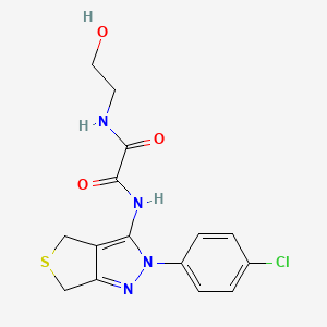 N'-[2-(4-chlorophenyl)-2H,4H,6H-thieno[3,4-c]pyrazol-3-yl]-N-(2-hydroxyethyl)ethanediamide