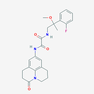 N'-[2-(2-fluorophenyl)-2-methoxypropyl]-N-{2-oxo-1-azatricyclo[7.3.1.0^{5,13}]trideca-5,7,9(13)-trien-7-yl}ethanediamide