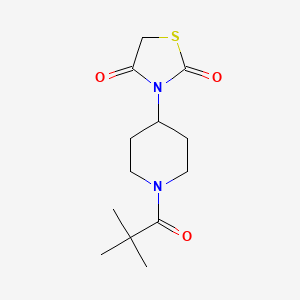 molecular formula C13H20N2O3S B2643686 3-(1-Pivaloylpiperidin-4-yl)thiazolidine-2,4-dione CAS No. 1787881-55-3