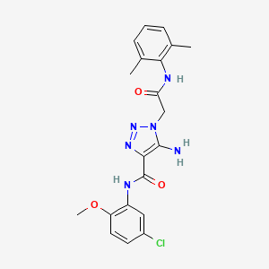 5-amino-N-(5-chloro-2-methoxyphenyl)-1-[2-(2,6-dimethylanilino)-2-oxoethyl]triazole-4-carboxamide