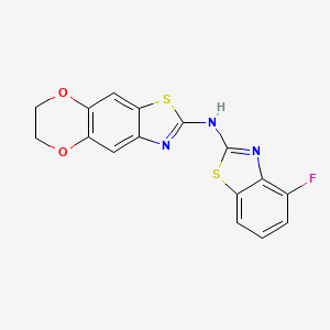 N-(4-fluoro-1,3-benzothiazol-2-yl)-6,7-dihydro-[1,4]dioxino[2,3-f][1,3]benzothiazol-2-amine