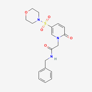 molecular formula C18H21N3O5S B2643701 N-benzyl-2-[5-(morpholin-4-ylsulfonyl)-2-oxopyridin-1(2H)-yl]acetamide CAS No. 1251594-08-7