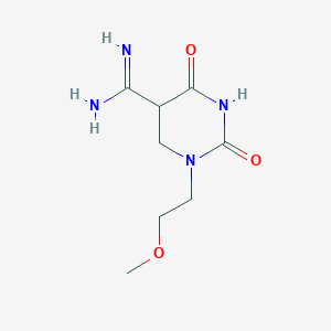 molecular formula C8H14N4O3 B2643724 1-(2-甲氧基-乙基)-2,4-二氧代-六氢-嘧啶-5-甲酰胺 CAS No. 341966-19-6
