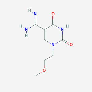 molecular formula C8H14N4O3 B2643724 1-(2-methoxyethyl)-2,4-dioxo-1,3-diazinane-5-carboximidamide CAS No. 341966-19-6