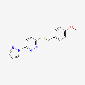 3-((4-methoxybenzyl)thio)-6-(1H-pyrazol-1-yl)pyridazine