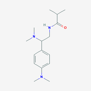 molecular formula C16H27N3O B2643727 N-(2-(dimethylamino)-2-(4-(dimethylamino)phenyl)ethyl)isobutyramide CAS No. 946345-14-8