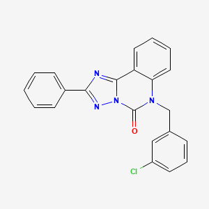 molecular formula C22H15ClN4O B2643732 6-(3-chlorobenzyl)-2-phenyl-[1,2,4]triazolo[1,5-c]quinazolin-5(6H)-one CAS No. 1358617-40-9