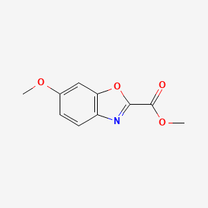 molecular formula C10H9NO4 B2643736 6-Methoxy-benzooxazole-2-carboxylic acid methyl ester CAS No. 1803837-71-9