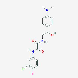 molecular formula C18H19ClFN3O3 B2643741 N1-(3-chloro-4-fluorophenyl)-N2-(2-(4-(dimethylamino)phenyl)-2-hydroxyethyl)oxalamide CAS No. 1421529-42-1