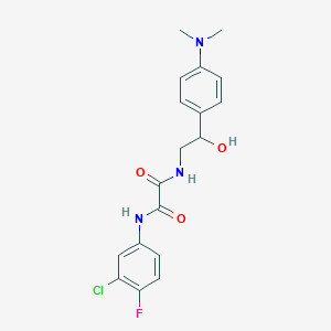 N-(3-chloro-4-fluorophenyl)-N'-{2-[4-(dimethylamino)phenyl]-2-hydroxyethyl}ethanediamide