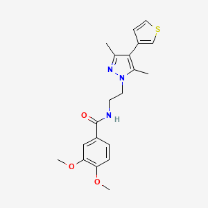 N-(2-(3,5-dimethyl-4-(thiophen-3-yl)-1H-pyrazol-1-yl)ethyl)-3,4-dimethoxybenzamide