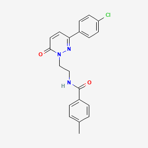 molecular formula C20H18ClN3O2 B2643747 N-(2-(3-(4-chlorophenyl)-6-oxopyridazin-1(6H)-yl)ethyl)-4-methylbenzamide CAS No. 921531-56-8