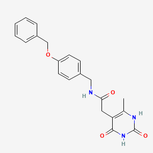 molecular formula C21H21N3O4 B2643751 N-(4-(benzyloxy)benzyl)-2-(6-methyl-2,4-dioxo-1,2,3,4-tetrahydropyrimidin-5-yl)acetamide CAS No. 1203334-07-9