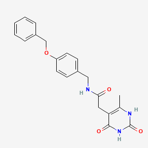 molecular formula C21H21N3O4 B2643751 N-(4-(苄氧基)苄基)-2-(6-甲基-2,4-二氧代-1,2,3,4-四氢嘧啶-5-基)乙酰胺 CAS No. 1203334-07-9