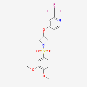 4-[1-(3,4-Dimethoxyphenyl)sulfonylazetidin-3-yl]oxy-2-(trifluoromethyl)pyridine
