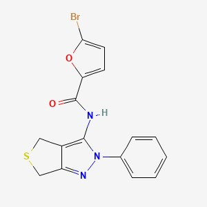 5-bromo-N-(2-phenyl-4,6-dihydro-2H-thieno[3,4-c]pyrazol-3-yl)furan-2-carboxamide