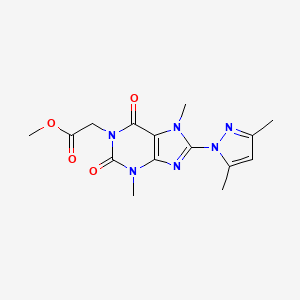 methyl [8-(3,5-dimethyl-1H-pyrazol-1-yl)-3,7-dimethyl-2,6-dioxo-2,3,6,7-tetrahydro-1H-purin-1-yl]acetate