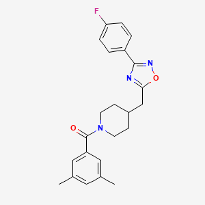 1-(3,5-Dimethylbenzoyl)-4-{[3-(4-fluorophenyl)-1,2,4-oxadiazol-5-yl]methyl}piperidine