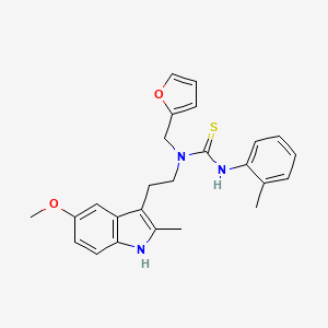 1-(furan-2-ylmethyl)-1-(2-(5-methoxy-2-methyl-1H-indol-3-yl)ethyl)-3-(o-tolyl)thiourea
