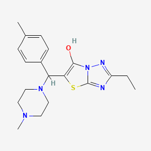 2-Ethyl-5-((4-methylpiperazin-1-yl)(p-tolyl)methyl)thiazolo[3,2-b][1,2,4]triazol-6-ol
