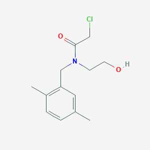 2-Chloro-N-[(2,5-dimethylphenyl)methyl]-N-(2-hydroxyethyl)acetamide