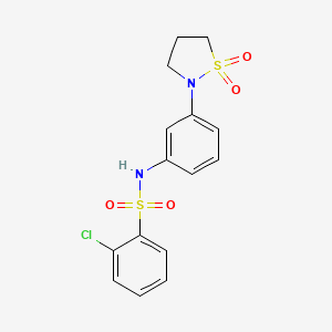 2-chloro-N-(3-(1,1-dioxidoisothiazolidin-2-yl)phenyl)benzenesulfonamide