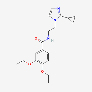 molecular formula C19H25N3O3 B2643780 N-(2-(2-环丙基-1H-咪唑-1-基)乙基)-3,4-二乙氧基苯甲酰胺 CAS No. 2034634-09-6