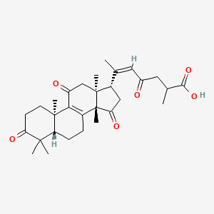 molecular formula C30H40O6 B2643783 (Z)-2-Methyl-4-oxo-6-[(5S,10R,13S,14S,17S)-4,4,10,13,14-pentamethyl-3,11,15-trioxo-1,2,5,6,7,12,16,17-octahydrocyclopenta[a]phenanthren-17-yl]hept-5-enoic acid CAS No. 1961358-01-9