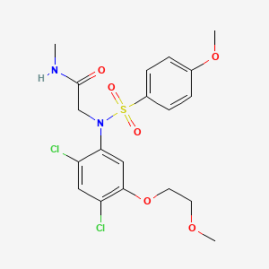 2-{2,4-dichloro-5-(2-methoxyethoxy)[(4-methoxyphenyl)sulfonyl]anilino}-N-methylacetamide
