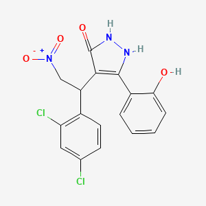 4-[1-(2,4-Dichlorophenyl)-2-nitroethyl]-5-(2-hydroxyphenyl)-1,2-dihydropyrazol-3-one