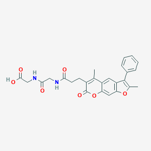 molecular formula C26H24N2O7 B264380 N-[3-(2,5-dimethyl-7-oxo-3-phenyl-7H-furo[3,2-g]chromen-6-yl)propanoyl]glycylglycine 