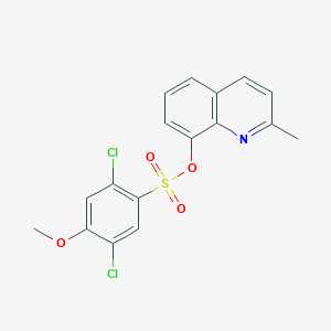 molecular formula C17H13Cl2NO4S B2643805 2-甲基-8-喹啉基 2,5-二氯-4-甲氧基苯磺酸盐 CAS No. 2380189-74-0