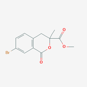 molecular formula C12H11BrO4 B2643817 Methyl 7-bromo-3-methyl-1-oxoisochromane-3-carboxylate CAS No. 900134-39-6