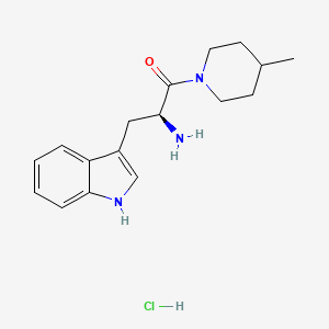 (2S)-2-amino-3-(1H-indol-3-yl)-1-(4-methylpiperidin-1-yl)propan-1-one hydrochloride