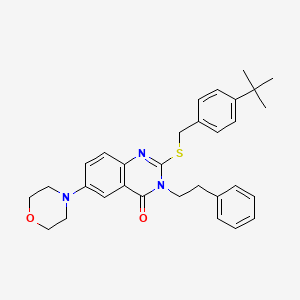 2-((4-(tert-butyl)benzyl)thio)-6-morpholino-3-phenethylquinazolin-4(3H)-one