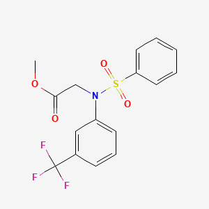 Methyl N-(phenylsulfonyl)-N-[3-(trifluoromethyl)phenyl]glycinate