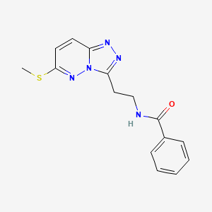 molecular formula C15H15N5OS B2643839 N-[2-(6-methylsulfanyl-[1,2,4]triazolo[4,3-b]pyridazin-3-yl)ethyl]benzamide CAS No. 872988-20-0